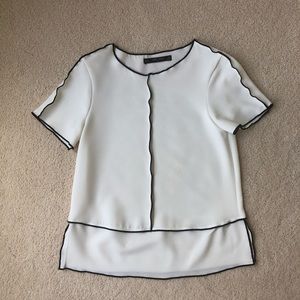 Zara Off-white Top Shirt